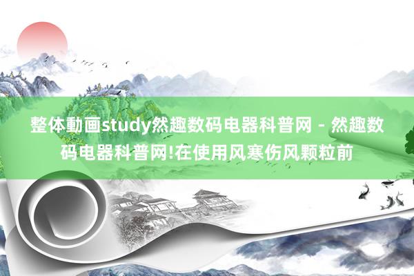 整体動画study然趣数码电器科普网 - 然趣数码电器科普网!在使用风寒伤风颗粒前